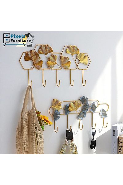 PixelsFurniture Pixel Furniture 5 Hook Wall Mounted Metal Clothes Hanger
