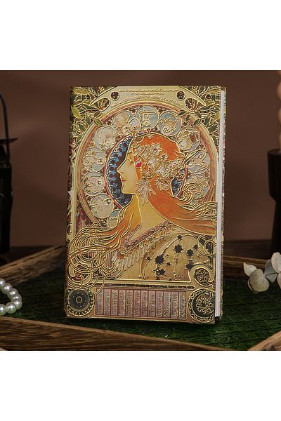 Choice B6 Athena Women's Exclusive Personal Diary Gold-plated Hardcover Notebook 256 Pages Full Color Pages