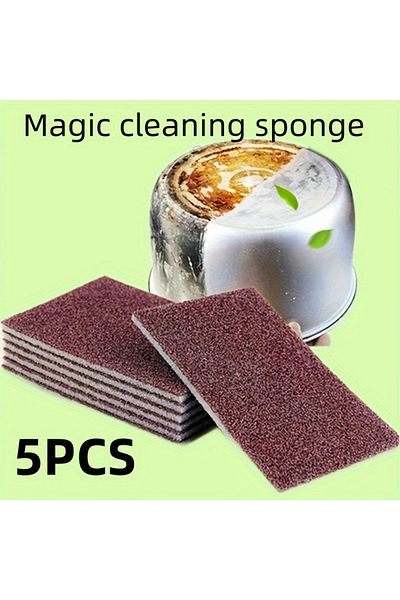 Choice Reddish Brown5pcs 5PCS Emery Sponge Magic Wipe Cleaning For Removeing Rust Pan Descaling Clean Rub K