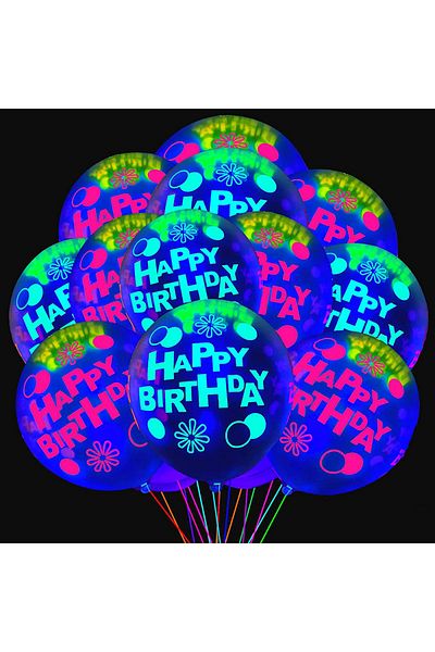 Choice Style 3-10PCS 12INCH 10Pcs 12Inch Fluorescent Balloons Neon Glow Latex Balloons Wedding Birthday Par