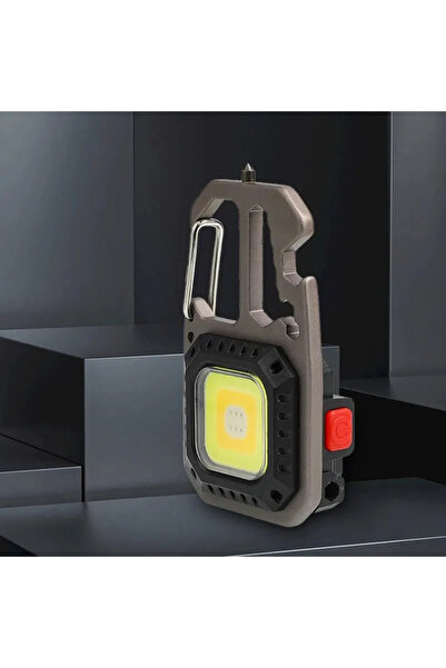 Choice مصباح عمل أسود مزود بسلسلة مفاتيح مع شاشة عرض للبطارية و8 أوضاع قابلة ...