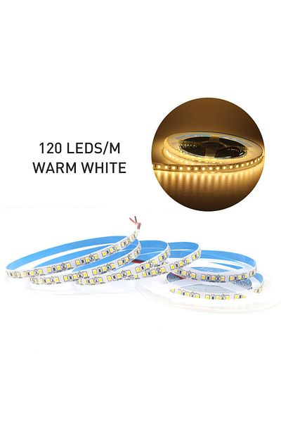 Choice 5M DC 12V 120LEDs Warm White LED Strip Light 12V DC SMD 2835 120LEDs/M 1M 2M 3M 4M 5M Tira LED Strip