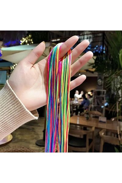 Choice No.1-1mm-10Pcs 90cm Mix Colorful 4-30Pcs Hair braids Rope strands for african braids Girls DIY Ponyt