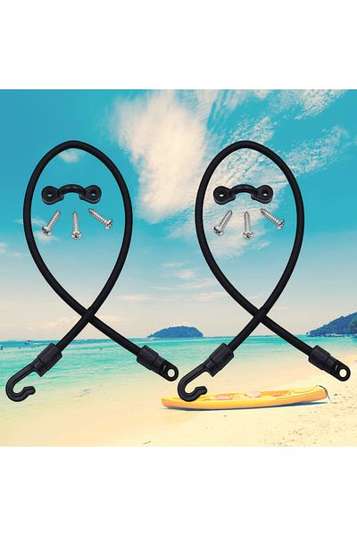 ALLOYSEED Boat Fishing Rod Tamer Holder Portable Elastic Rope Hook Fixing Buckle Set Adjustable Deck Mount ...
