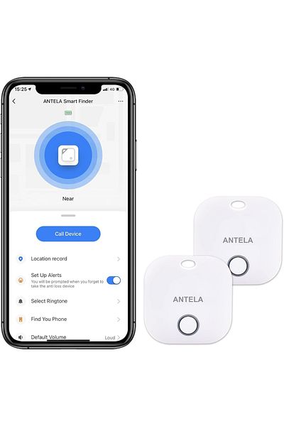 ANTELA Smart Tag Antela, 2 pieces, Bluetooth, white, 38 x 38 x 9.5 mm