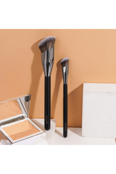 Choice1 مجموعة فرش مكياج من قطعتين من بلاك-جان كولور مانج، فرشاة كريم أساس، ف...