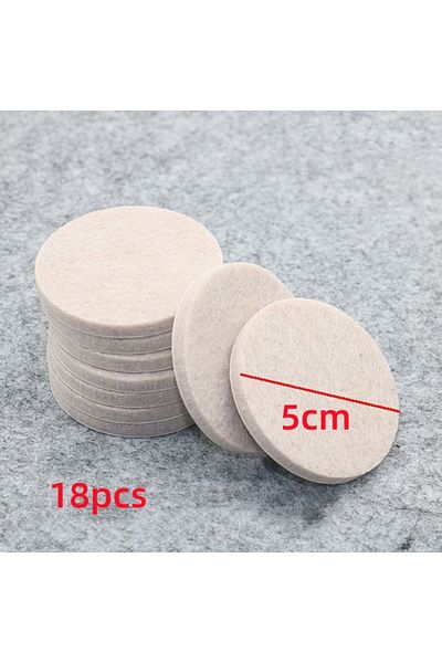 Choice Grey Round 5cm18pcs Felt Chair Leg Pads 5mm Thick Floor Scratch Protector Mat Mute Non-slip Self Adh