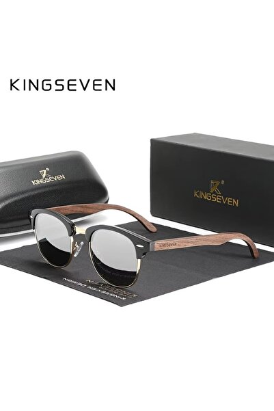 Choice نظارات شمسية فضية من ماركة KINGSEVEN للرجال والنساء بعدسات مستقطبة UV4...