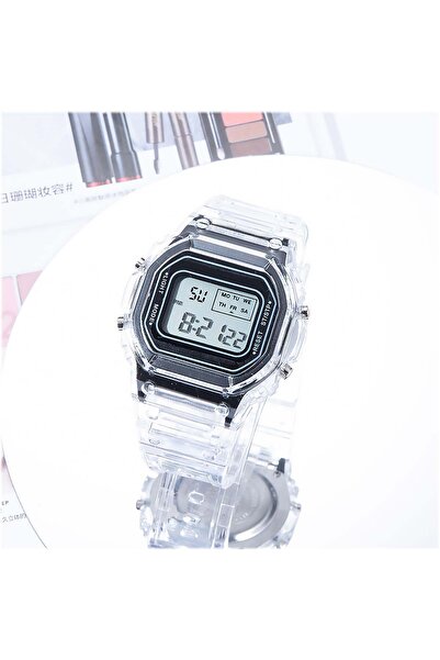 Choice ساعة إلكترونية رياضية سوداء مقاومة للماء باللون الأخضر الماتشا للرجال ...