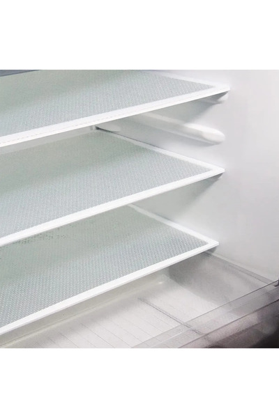 choice2 مستطيل 29 × 45 سم 4 قطع بيضاء 4 قطع بطانة ثلاجة من مادة إي في إيه مقا...