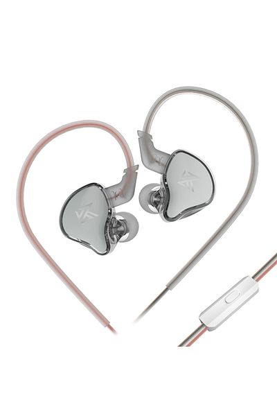 KZ Grey with mic KZ EDC X High Quality Dynamic High Temperature HIFI Minimally Designed In Ear Wired Ea