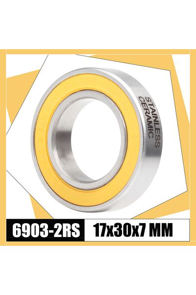 Choice 6903-2RS Stainless Bearing 17*30*7 mm ( 1 PC ) ABEC-3 6903 RS Bicycle Hub Front Rear Hubs Wheel 1...