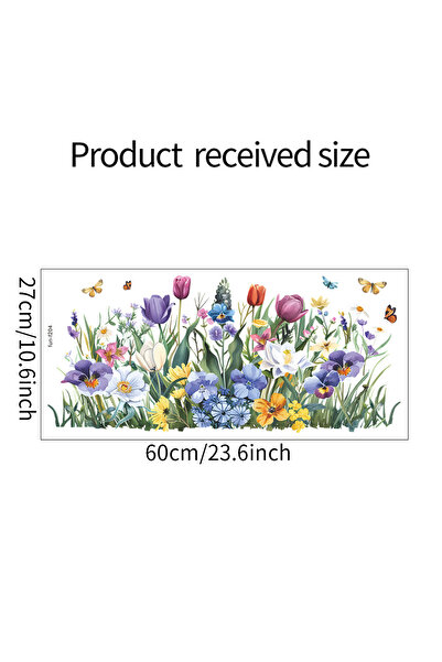 Choice 27 × 60 سم قطعة واحدة من أوراق توليب الفراشة المطلية للأبواب والنوافذ ...