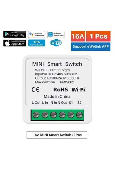 Choice eWelink 16A AOYAN 16A EWelink Wifi Switch Mini Smart 2Way Switches Circuit Breaker Timer Module Sup