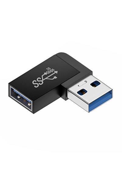 Choice محول تمديد USB 3.0 بزاوية قائمة منحني جانبيًا بزاوية 90 درجة من BSN، ذ...