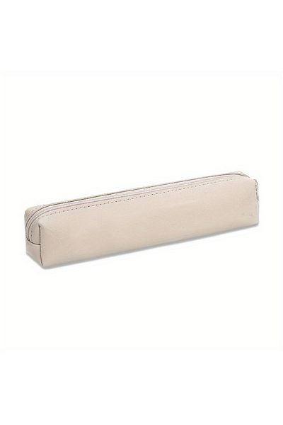 Choice Beige 1pc Mini Makeup Pencil Case Bag, Makeup Bag, Eyebrow Brush Pencil Case, Premium Faux Leather P