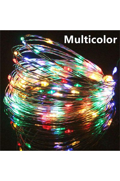 Acosh neon 1m Eu Plug Multicolor Usb Led Fairy Lights Copper Wire String 20m 200led Holiday Outdoor Lamp Garlan