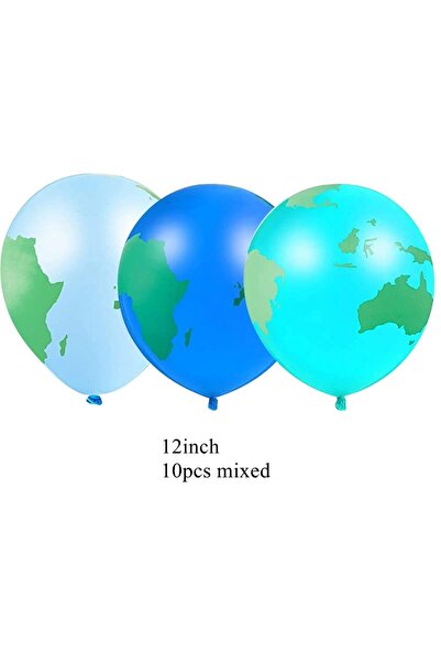 Choice11 10pcs mix 1set World Travel Map Balloons Could Plane Hanging Paper B...