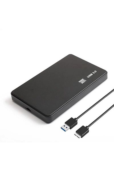 Choice علبة محرك أقراص صلبة خارجية SATA HDD SSD بمنفذ USB 3.0 إلى 2.5 بوصة، باللون الأسود، بسرعة 5 جيجابت في الثانية