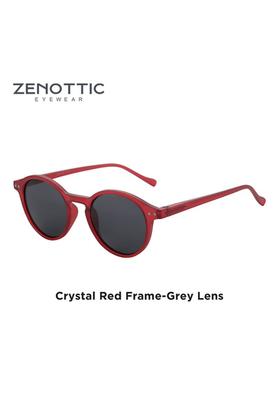 Choice ZENOTTIC 024 نظارات شمسية مستقطبة دائرية عتيقة بعدسات سوداء ورمادية ZE...