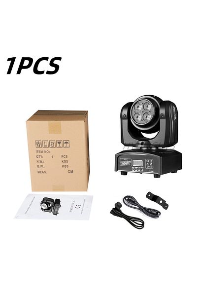 Choice Eu Plug Warm Light Double Sideswash&beam Mini Led Moving Head 360°infinite Rotatio 4x12w Rgbw 4in1 W