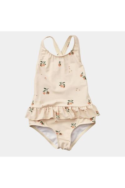 Liewood - Anti-UV Girls Swimsuit, Amara Peach/Sea Shell, Size 116