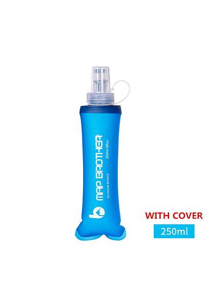 Choice 250ML WITH COVER MAP BROTHER S001 S002 250ml 500ml Soft Flask Folding Collapsible Water Bottle TPU F