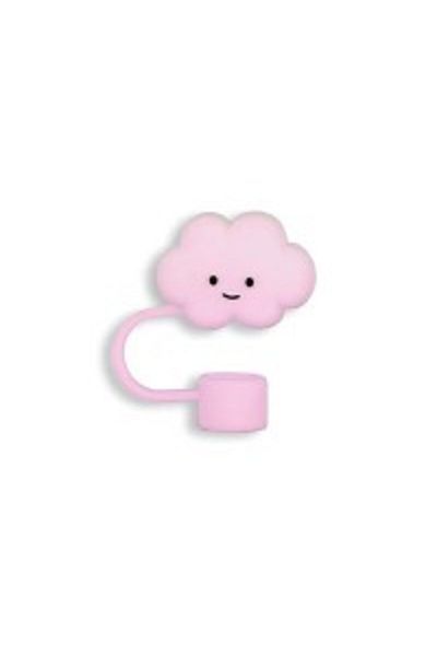 YTYIN Pink 3pcs Silicone Straw Stopper Straw Cap Cute Cloud Shape Dust Cap Accessories Fun Straw Cap Acces