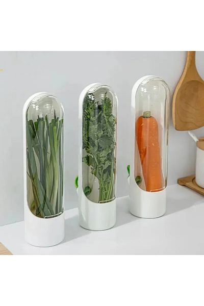 Choice White 1pc Cross-border Vanilla Vegetable Fresh-keeping Box Dust-proof Anti-pressure Environmental Pr