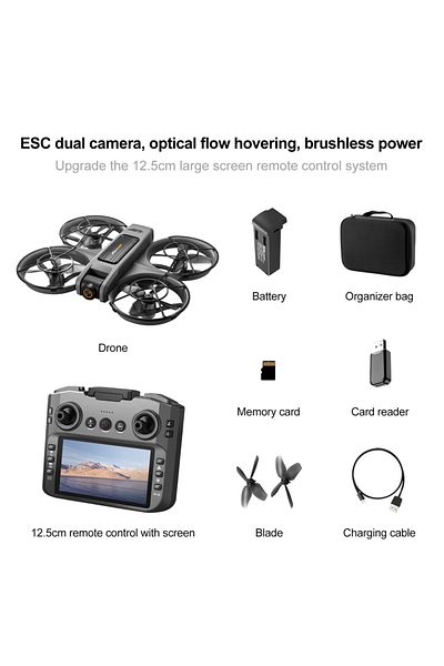 Choice Black 2025 New S156 Drone with Screen Brushless Optical Stream Positioning Quadcopter with Camera FP