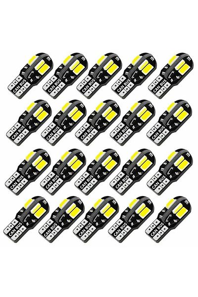 Choice T10 6000K White 20PCs 10/20PCS W5W T10 LED Bulbs Canbus 5730 8SMD 12V 6000K 194 168 LED Car Map Dome