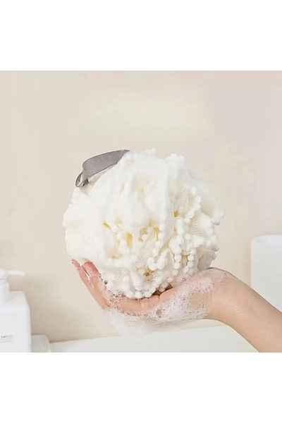 Choice Purple Bathing Flower Foaming Sponge Bubble Wisp for Body Soft Shower Flower Mesh Ball Skin Cleaner