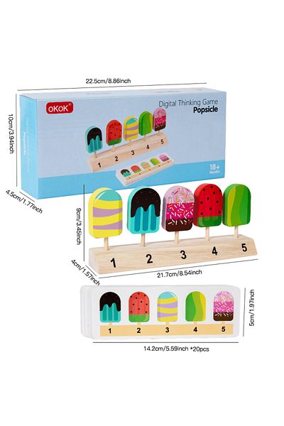 Choice Ice Stick Wooden Ice Cream Toys Pretend Play Food Ice Lolly Kitchen Playset Shop Games Montessori Ro