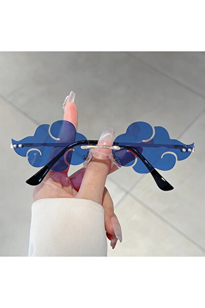 Choice golden blue KAMMPT Cloud Shaped Sunglasses 2024 New in Rimless Irregul...