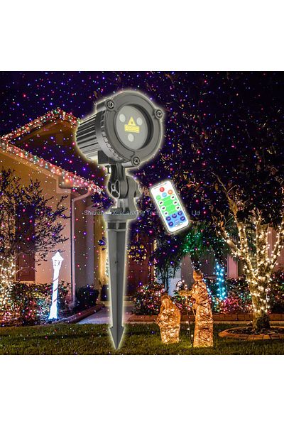 ESHINY Eu Plug Rgb Laser Rg/rgb Laser Garden Light Moving Starry Stars Projector Outdoor Ip65 Remote