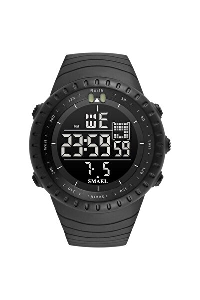 Choice ساعة يد إلكترونية للرجال من ماركة BLACK SMAEL، رياضية خارجية، مقاومة للماء، قرص كبير، منبه رقمي LED