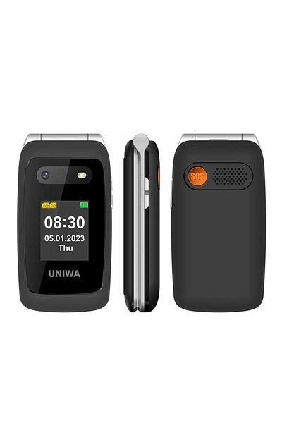Choice ≤512m Standard Global Version ≤512mb Black Uniwa V202t 4g Flip Senior Phone 2.4 Inch Dual Screen Eme