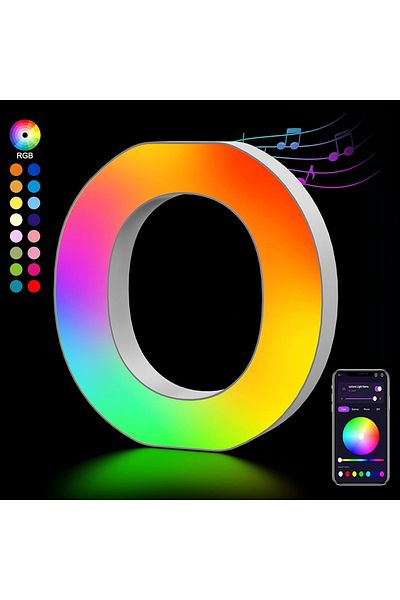 TouCloud Usb Plug Light O Smart Led Letters Lights Alphabet Light Decorative Name Letter Number Lamp Night Li