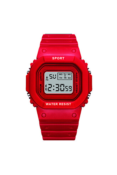 Choice ساعة YIKAZE رياضية حمراء للأولاد والبنات للطلاب، ساعة إلكترونية LED مل...