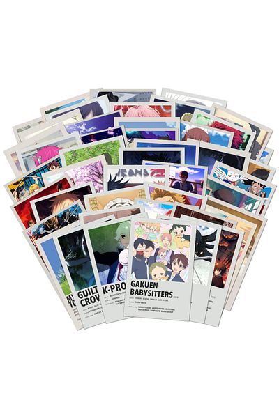 Choice Anime Movie 50Pcs Anime Movie Collage Card Set Cardstock Briefing Wall Collage Poster Home Decor for