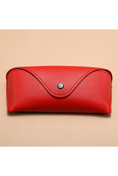 Choice Red 1pc Durable PU Leather Glasses Case Sunglasses Solid Color Pouch B...