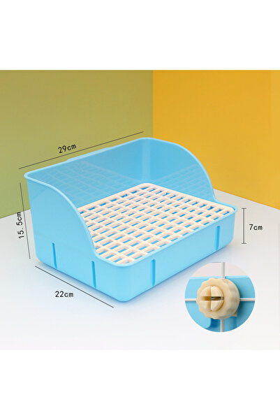 Choice Blue Rabbit Litter Box Pee Pan Tray Pet Toilet Corner Toilet Box Litter Pan Bunny Trainer for Small