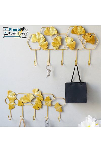 PixelsFurniture Pixel Furniture 5 Hook Wall Mounted Metal Clothes Hanger