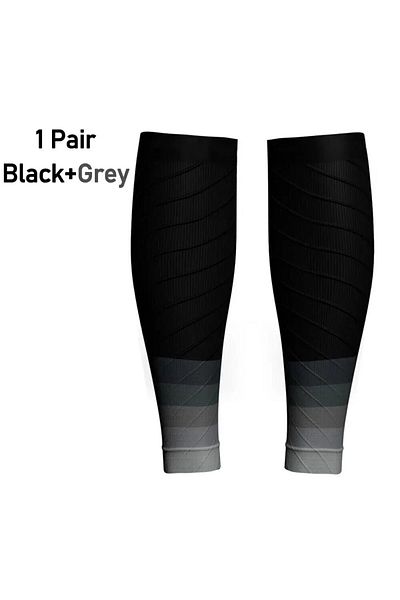 Choice GRAY 1Pair Calf Support Compression Sleeves for Women Men Running 20-30mmHg Footless Leg Socks Outdo