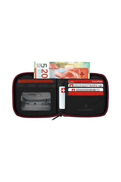 Victorinox 653367 Travel Essential Zip Around Wallet, Black