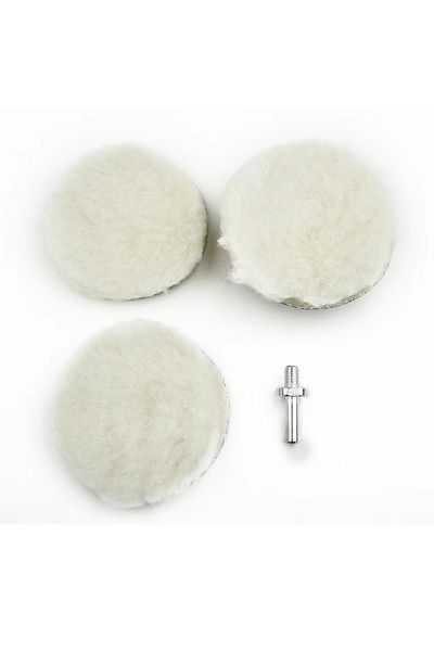 Choice 5Pcs 4 Inch Flocking Sanding Disc Hook And Loop Backing Buffing Pads Wool Polishing Wheel For Ele...