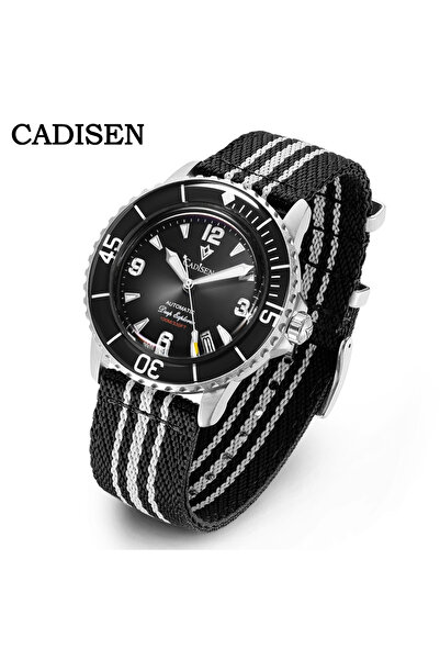 Choice Black-1 CADISEN Deep Explorer 2025 New Automatic Mechanical Watch Man Canvas Strap Wristwatch MIYOTA