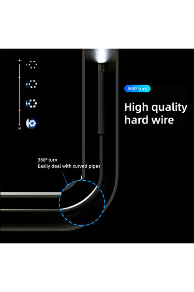 Kerui 1m soft cable Android Type-C USB Endoscope Camera 7mm Hard Cable Mini Camera for PC Android Phone En