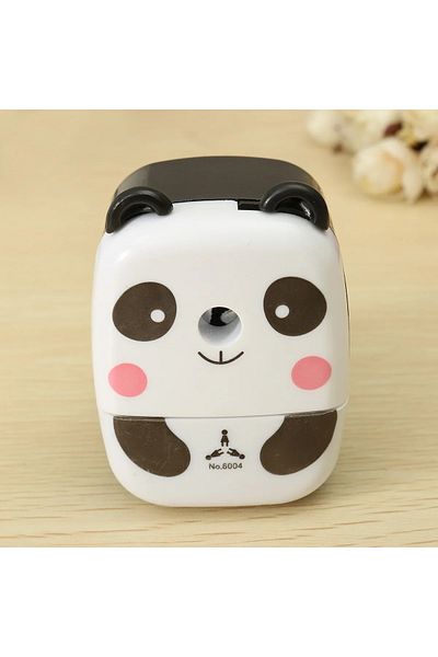Choice Panda Cartoon Panda Tiger Pencil Sharpener Hand-Cranked Portable Kids School Office Supplies Cute An