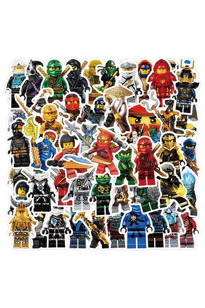 Choice 4-7cm 60pcs 60pc/Lot Not Repeating Ninja Waterproof Stickers Party Decoration Kids Favor